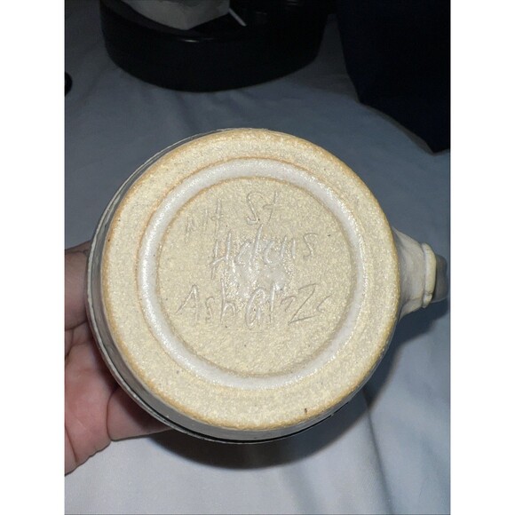 Mt St Helens Ash Glaze Coffee Mug Blue Pottery Stoneware Mug Cup  Cute Gift - Picture 5 of 7